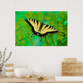 Poster Un papillon swallowtail atterrissant (Cuisine)