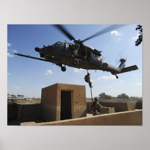 Poster Un parachutisme de l'armée de l'air américaine