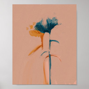 Poster Un partenariat floral - Fleurs Abstraites