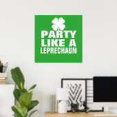 Poster Un parti comme un Leprechaun (Bureau à domicile)
