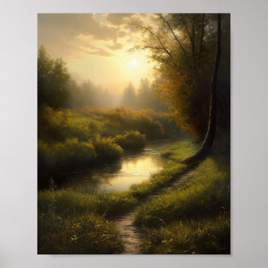 Poster Un paysage photographique Peinture de Serene Clear (Devant)