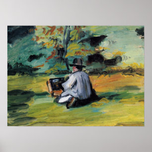 Poster Un peintre au travail - Paul Cezanne - c1874