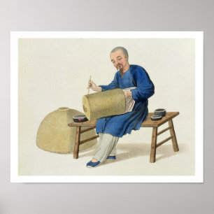 Poster Un peintre de lanterne, plaquent 20 'du costume de