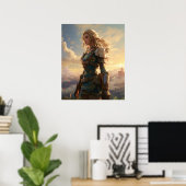 Poster Un personnage fille de jeu (Bureau à domicile)