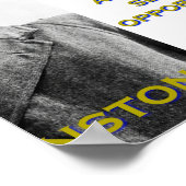 Poster Un Pessimiste Voit La Difficulté - Churchill (Coin)