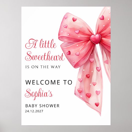 Poster Un petit amour est sur le chemin Bow Baby Welcome (Devant)