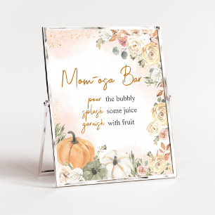 Poster Un Petit Baby shower Automne Citrouille Maman Osa