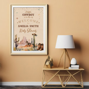 Poster Un petit Baby shower Brown pour garçon sauvage de