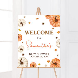 Poster Un Petit Baby shower Citrouille