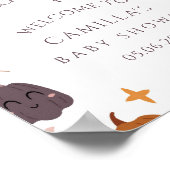 Poster Un Petit Baby shower Citrouille (Coin)