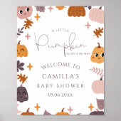 Poster Un Petit Baby shower Citrouille (Devant)