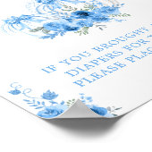 Poster Un Petit Baby shower Citrouille Bow Bow Bow (Coin)