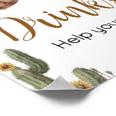 Poster Un Petit Baby shower Cowboy Boissons (Coin)