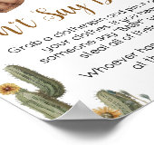 Poster Un petit Baby shower cowboy ne dit pas bébé (Coin)