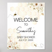 Poster Un Petit Baby shower D'Abeille De Miel (Devant)