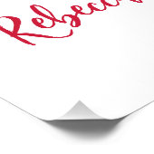 Poster Un petit Baby shower de coeur rouge doux (Coin)