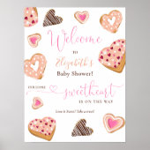 Poster Un petit baby shower de donuts valentin (Devant)