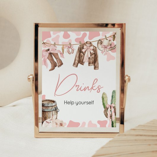 Poster Un Petit Baby shower De Fille Boire