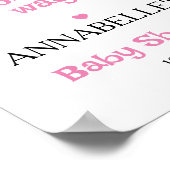 Poster Un petit Baby shower de filles bienvenu (Coin)