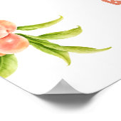 Poster Un Petit Baby shower De Fruits De Pêche Sucré Bien (Coin)