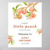Poster Un Petit Baby shower De Fruits De Pêche Sucré Bien (Devant)