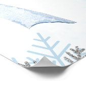 Poster Un petit Baby shower de Parties scintillant Snowfl (Coin)