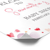 Poster Un petit Baby shower de Saint-Valentin bien-aimé (Coin)