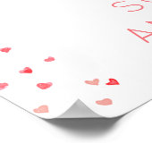 Poster Un petit Baby shower de Saint-Valentin bien-aimé (Coin)