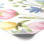 Poster Un Petit Baby shower Fleur sauvage (Coin)