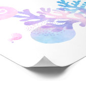 Poster Un Petit Baby shower Pastel Sucré De Sirène (Coin)