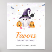Poster Un petit Boo est presque arrivé | Panneau de table (Devant)