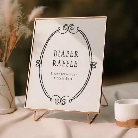 Poster Un petit bou Halloween Baby shower Déchets Raffle