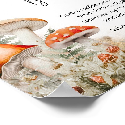 Poster Un petit champignon Enchanté Champignons Ne pas di (Coin)