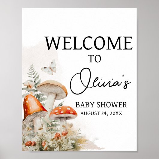 Poster Un Petit Champignons Accueil Champignons Enchantés (Devant)