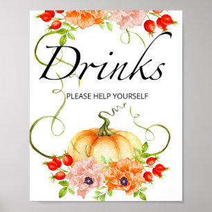 Poster Un petit citrouille est en route pour boire un bab
