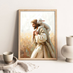 Poster Un petit compagnon, Art de la foi chrétienne, Jésu