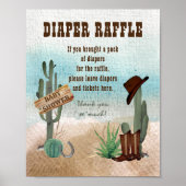 Poster Un Petit Cow-boy Raffle de couche de douche occide (Devant)