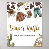 Poster Un Petit Crochet De Baby shower De Cowboy (Devant)