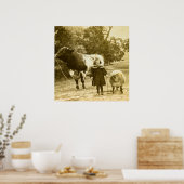 Poster Un Petit Enfant Les Dirige (Cuisine)