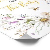 Poster Un Petit Fleur sauvage D'Abeille De Miel Laissez V (Coin)