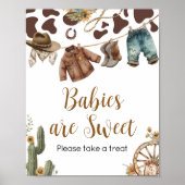 Poster Un petit garçon Baby shower Les bébés sont doux (Devant)