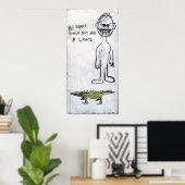 POSTER "UN PETIT GARÇON INSANE ET UN LIZARD" (Bureau à domicile)