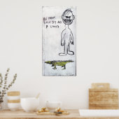 POSTER "UN PETIT GARÇON INSANE ET UN LIZARD" (Cuisine)