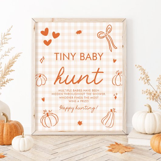 Poster Un petit jeu de chasse au bébé citrouille pour Bab