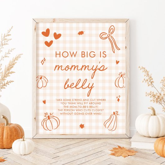 Poster Un petit jeu de taille de ventre de maman pour la