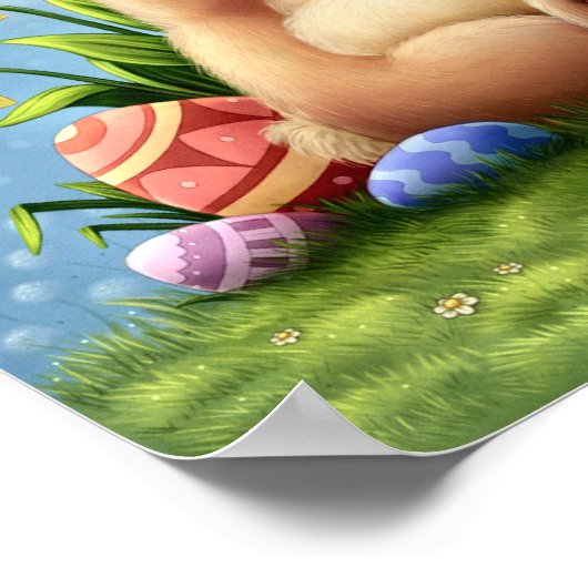 Poster Un Petit Lapin De Pâques (Coin)
