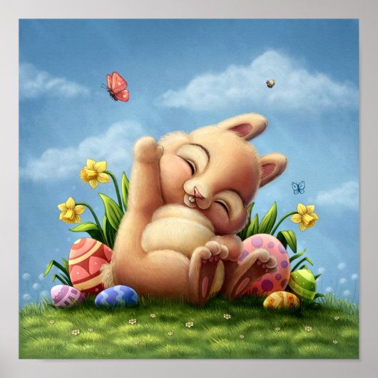 Poster Un Petit Lapin De Pâques (Devant)