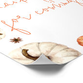 Poster Un petit Merci de Baby shower Citrouille pour veni (Coin)