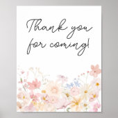 Poster Un petit Merci Fleur sauvage pour venir (Devant)