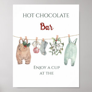 Poster Un petit Noël joyeux Vêtements Bar à chocolat chau